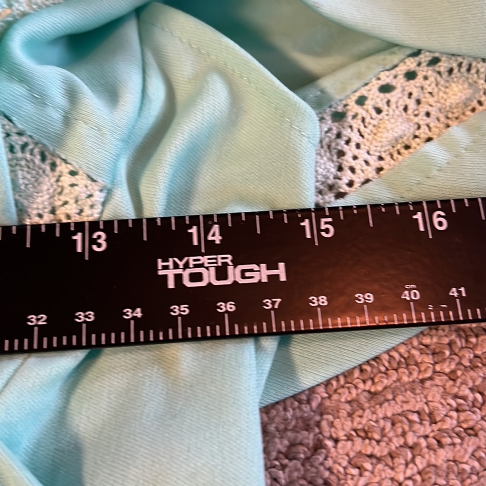 Vintage 1960’s mint green handmade polyester maxi dress XS - Picture 8 of 11